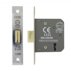 IronCore 3 Lever Mortice Dead Lock Nickel Plated IronCore 3 Lever Mortice Dead Lock Nickel Plated