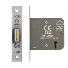 IronCore 3 Lever Mortice Dead Lock Nickel Plated IronCore 3 Lever Mortice Dead Lock Nickel Plated