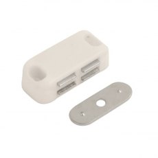 IronCore White Plastic Magnetic Catch 40mm