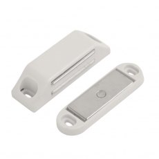 IronCore White Plastic Magnetic Catch Heavy Duty 60mm