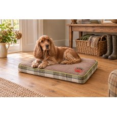 Snug & Cosy Dog Lounger 90x60cm Green Check Snug & Cosy Dog Lounger 90x60cm Green Check