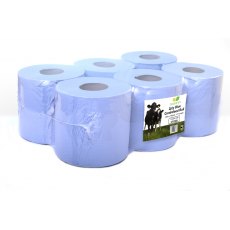 PAPER WIPE C/F 2PLY BLUE PK6 UF150