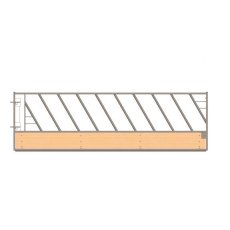 Cattle Feed Barrier With Timber Base 14'7"