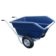 JFC Tipping Twin Wheeled Blue Wheelbarrow 250L