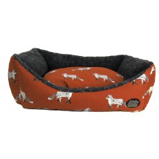 Fox Print Rectangle Dog Bed