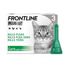 Frontline Plus Spot On For Cats 3 Pipettes