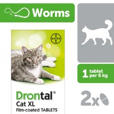 Drontal Cat Ellipsoid Extra Large Tablets 2 Pack