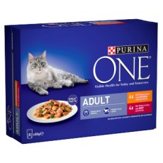 Purina One Adult Cat Food Chicken & Beef 8x85g