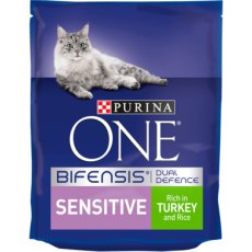 Purina One Sensitive Dry Cat Food Turkey & Rice