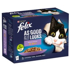 Felix As Good As It Looks Favourites Selection In Jelly Wet Cat Food 12x100g