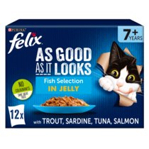 Felix As Good As It Looks Senior Fish Selection In Jelly Wet Cat Food 12x100g