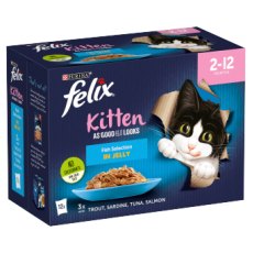 Felix As Good As It Looks Kitten Mixed Selection In Jelly Wet Cat Food 12x100g