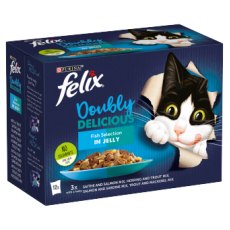 Felix As Good As It Looks Doubly Delicious Fish Selection in Jelly Wet Cat Food 12x100g