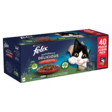 Felix Naturally Delicious Mixed Selection In Jelly Wet Cat Food 40x80g