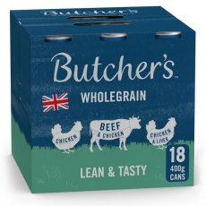 Butchers Whole Grain Lean Tasty Beef & Chicken 18 x 400g