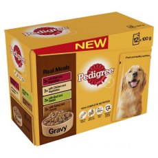 Pedigree Pouch Adult Gravy Real Meals 12 x 100g