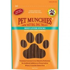 Pet Munchies 100% Natural Beef Liver Sticks 90g