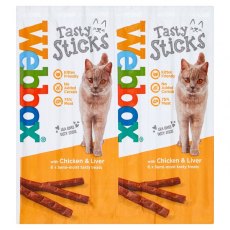 Webbox Cats Delight Tasty Cat Sticks Chicken & Liver 6 Pack