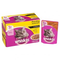 Whiskas 1+ Years Poultry Gravy Pouch 12x100g