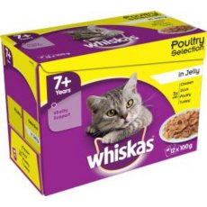 Whiskas 7+ Years Poultry Selection Pouch In Jelly 12 x 100g