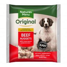Natures Menu Frozen Raw Beef Nuggets 1kg