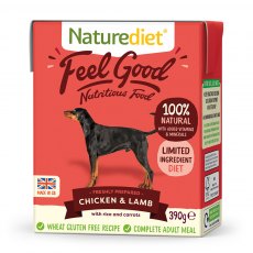 Naturediet Feel Good Chicken, Lamb & Rice 390g