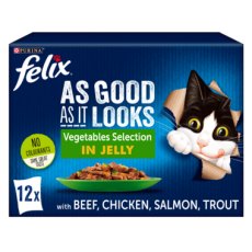 Felix As Good As it Looks Vegetable Selection in Jelly Wet Cat Food 12 x 100g