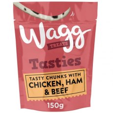 Wagg Tasties Chicken, Ham & Beef Treats 150g