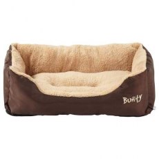 Bunty Deluxe Brown Dog Bed Large