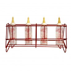 Bottle Rack With 4 Bottles And Teats For Lambs/Kids