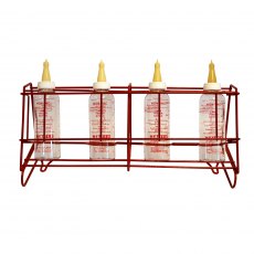 Bottle Rack With 4 Bottles & Teats For Lambs/Kids