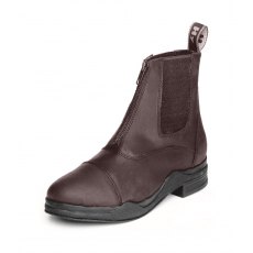Hy Equestrian Wax Leather Zip Boot Brown