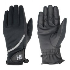 Hy Equestrian Softshell Riding Gloves Black