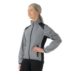 Silva Flash Reflective Jacket by Hy Equestrian Reflective Silver Large