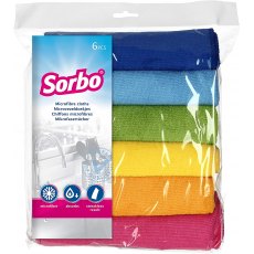 Sorbo 6 Microfibre Cloths 40x40cm