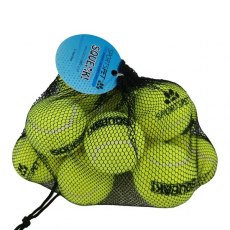Sportspet Tennis Ball Medium 12 Pack with Squeaker Yellow
