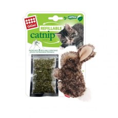 GiGwi Refillable Rabbit Ziplock Cat Toy With Catnip