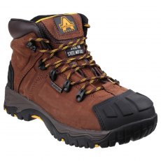 Amblers Lace up Safety Boot Brown