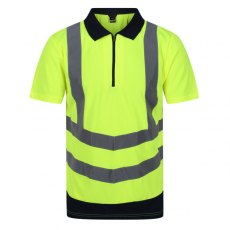 Regatta Professional Hi Viz Polo Yellow/Navy