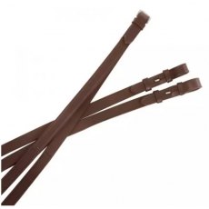 Kincade One Sided Rubber Reins Brown 54"