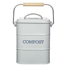 Living Nostalgia Compost Bin 3L Grey