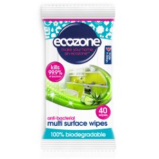 Ecozone Biodegradable Multi Surface Wipes 40 Pack