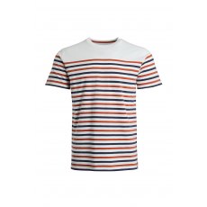 Weird Fish Lugano Organic Coastal Stripe Tee Marshmallow Size XL
