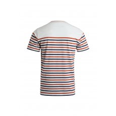 Weird Fish Lugano Organic Coastal Stripe Tee Marshmallow Size XL