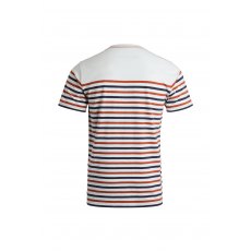 Weird Fish Lugano Organic Coastal Stripe Tee Marshmallow