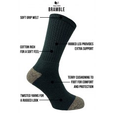 Bramble Terrain Sock Brown 3 Pack