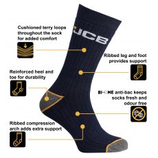 SOCK JCB OUTDOOR 3PK 9-12 MIXED