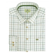 Hoggs Balmoral Tattersall Shirt Green & Brown