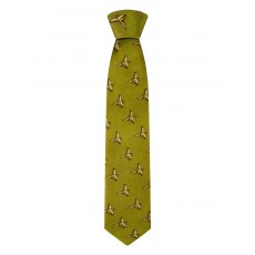 Hoggs Silk Flying Pheasants Country Tie Gold