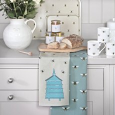 Sophie Allport Teal Bees Tea Towel